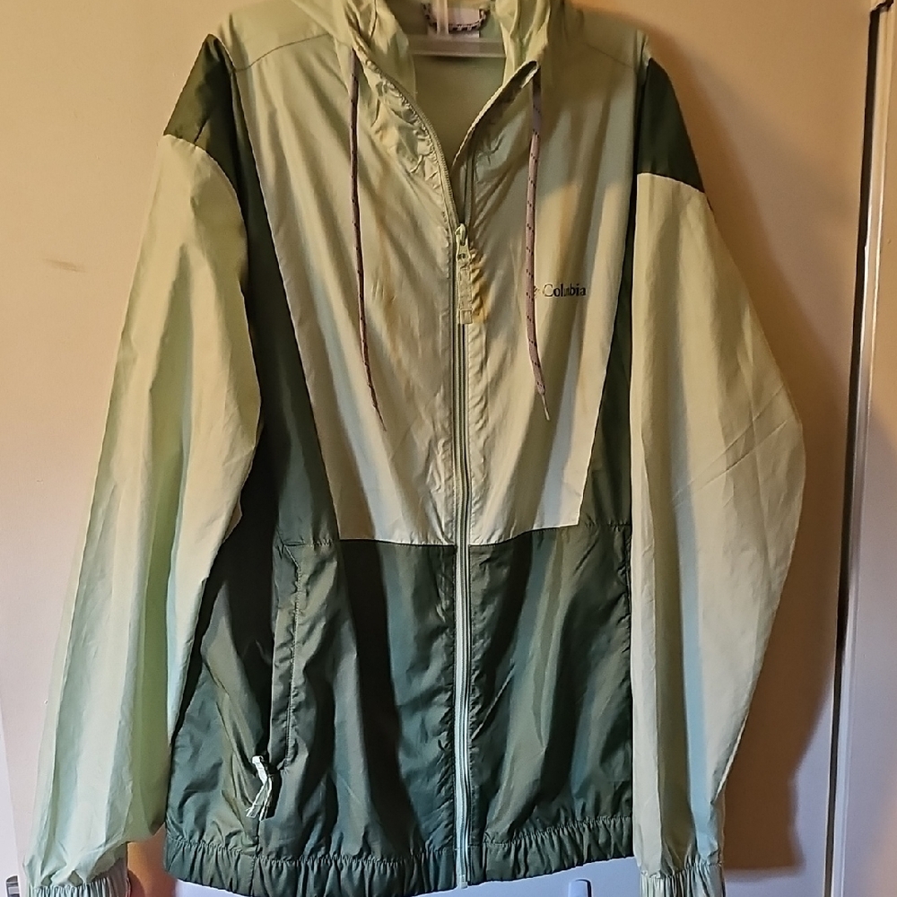 Columbia Green Windbreaker Jacket